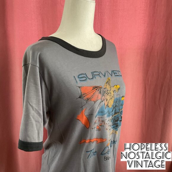 Vintage "I Survived The Devil's Triangle" T Shirt ASO Buffy Summers - Picture 3 of 5